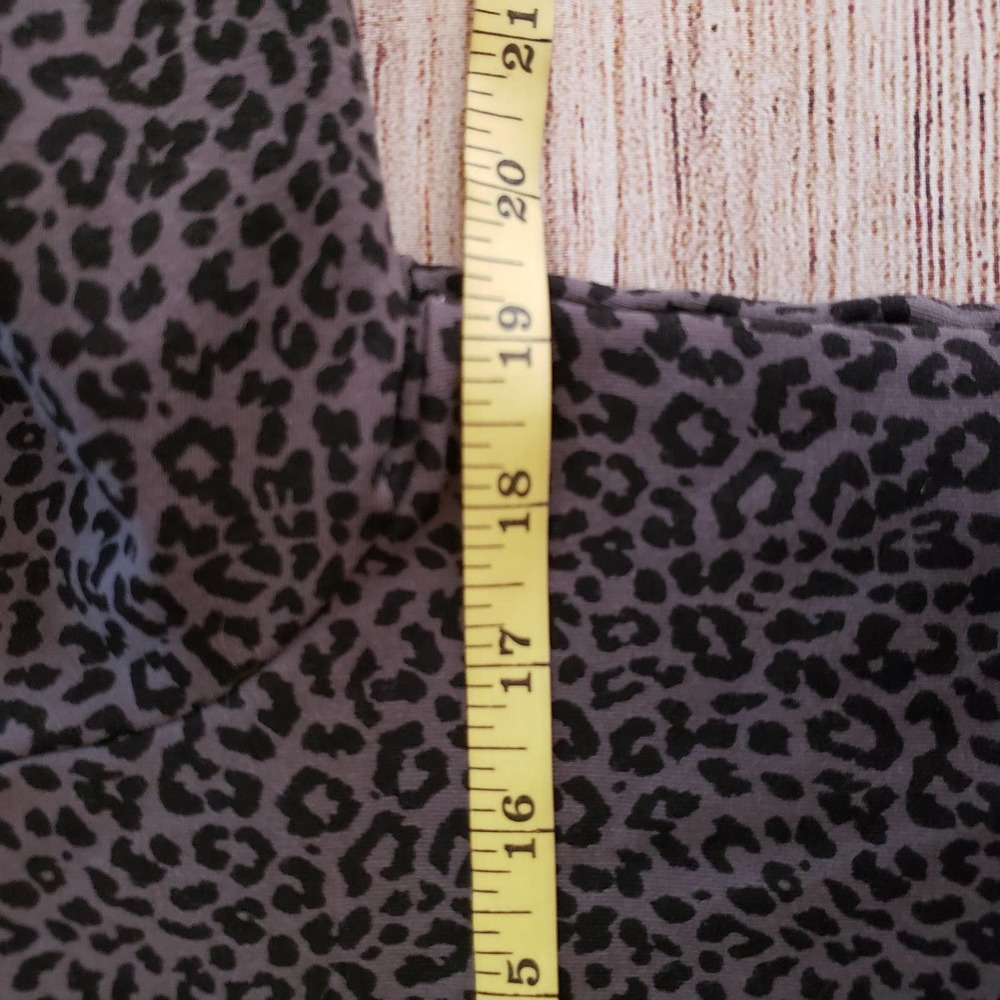 J.Crew Factory Gray Leopard Print Cotton Terry Sw… - image 8